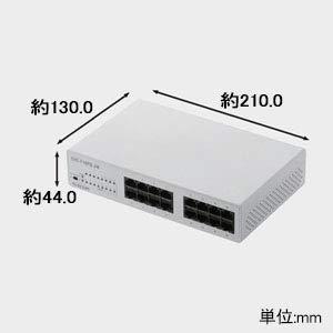 エレコム スイッチングハブ 16ポート 10/100Mbps マグネット付 電源内蔵 静音 EHC-F16PN-JW