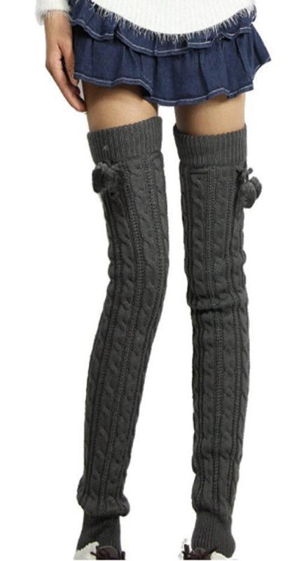 [Folove] もこもこ レッグウォーマー ロング ニット 冷えとり レディース 防寒 ルーズソックス 太もも丈 かわいい 暖かい おしゃれ ガールズ 足首ウォーマー 伸縮性 秋冬 厚手 部屋着 自宅 就