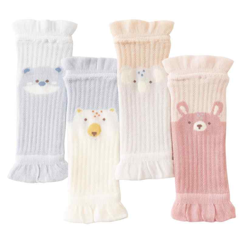[HOOMCOOM] ベビーレッグウォーマー 夏用 柔らかい 綿 通気性 擦りむき防止 可愛い 新生児から3歳 4足セット