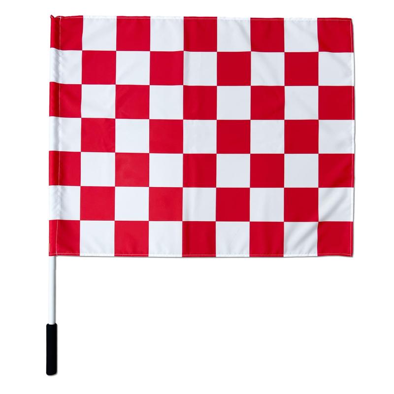 チェッカーフラッグ 旗 応援 縦60×巾78cm 塩ビポール付き 振りやすいウレタングリップ付き レース