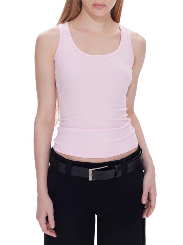 Camisoles - レディース キャミソール トップス 弾力 伸縮性 修身 タイトフィット インナー ウーマン ショート丈 綿素材 微弾力 シングルストラップ ウエストライン 強調 スリム効果 副胸カバー 胸パッド付き ホワイト ブラック ピンク グレー 通勤 日常 ストリ
