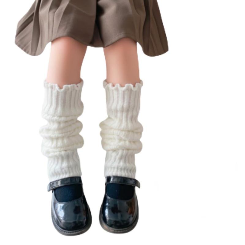 [AYHM] ルーズソックス キッズ 子供用 40cm丈 ホワイト 女の子 靴下 ジュニア くしゅくしゅ スクールソックス ダンス レッグウォーマーにも