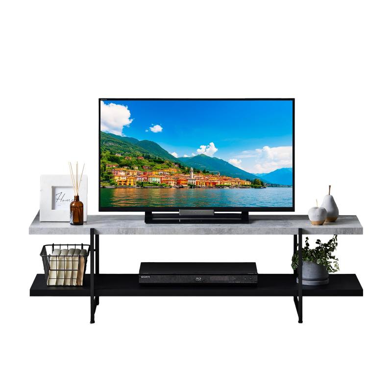 楽天フォークBR岩附 本棚 ネストテーブル テレビ台 幅120cm ／ 幅150cm 石目調 ストーン調 スチール 新生活 おしゃれ