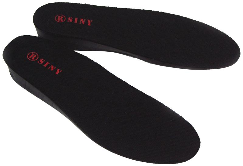 [siny] フットケア シューズ インソール 1段 3cm UP インソール シークレット 足矯正 中敷 エア付上げ底 SY-05 ブラック Free