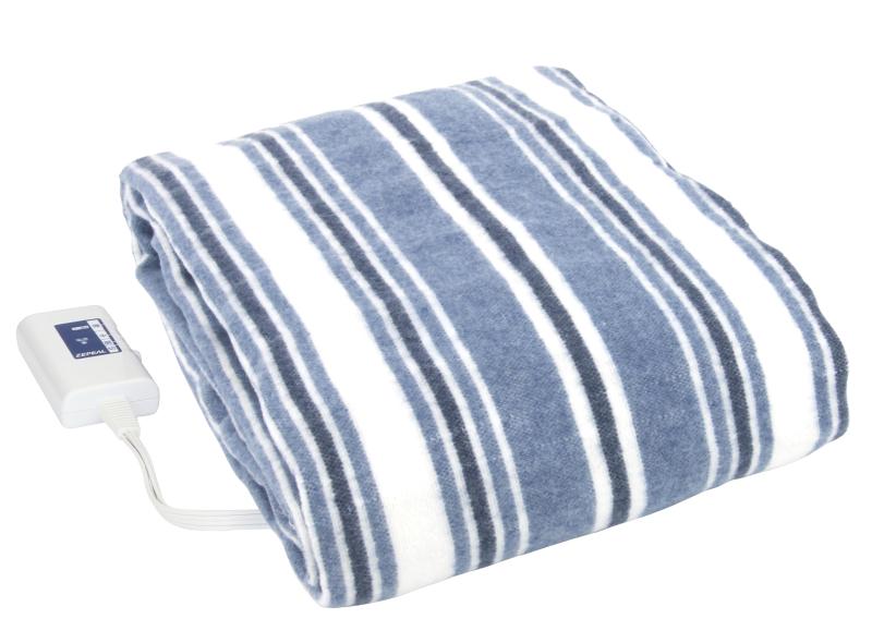 電響社(Denkyosha) ゼピール 電気敷毛布 180×80cm 大判サイズ 温度3段階調節 洗える電気毛布 敷毛布 丸洗い可能 電気カーペット 電気毛布 AM-Y10LSM-NV