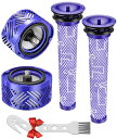 ダイソン 掃除機 V6 シリーズ用 フィルター SV09 SV07 HH08 掃除機フィルター プレフィルター * 2個 ポストモーターフィルター *2個 4個セット 互換フィルター 互換品 水洗いOK(3)