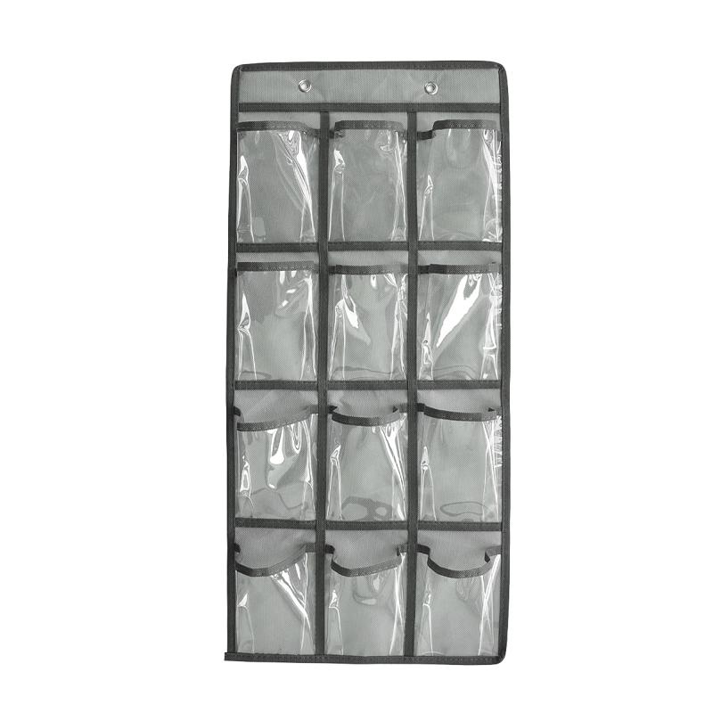 SURCHAR ウォール ポケット カレンダーポケット クリア 壁掛け 収納 ポケット 透明ポケットカレンダー 吊り下げ ポケット クローゼット 小物 収納 ポケット 収納袋 フック付き 2サイズ 12/36 ポ