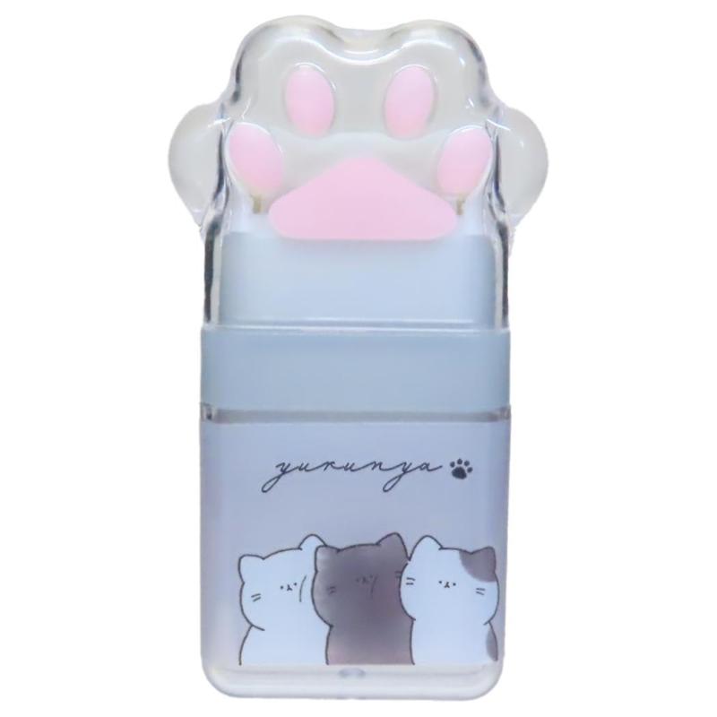 [消しゴム]ゆるにゃー肉球ローラー消しゴム/モノクロ