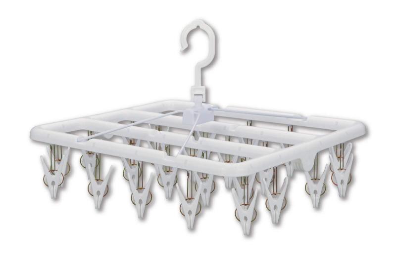 楽天フォークBRニシダ（Nishida） すぐ取れ角ハンガー プラ24PR SP 24ピンチ付 222424 ホワイト
