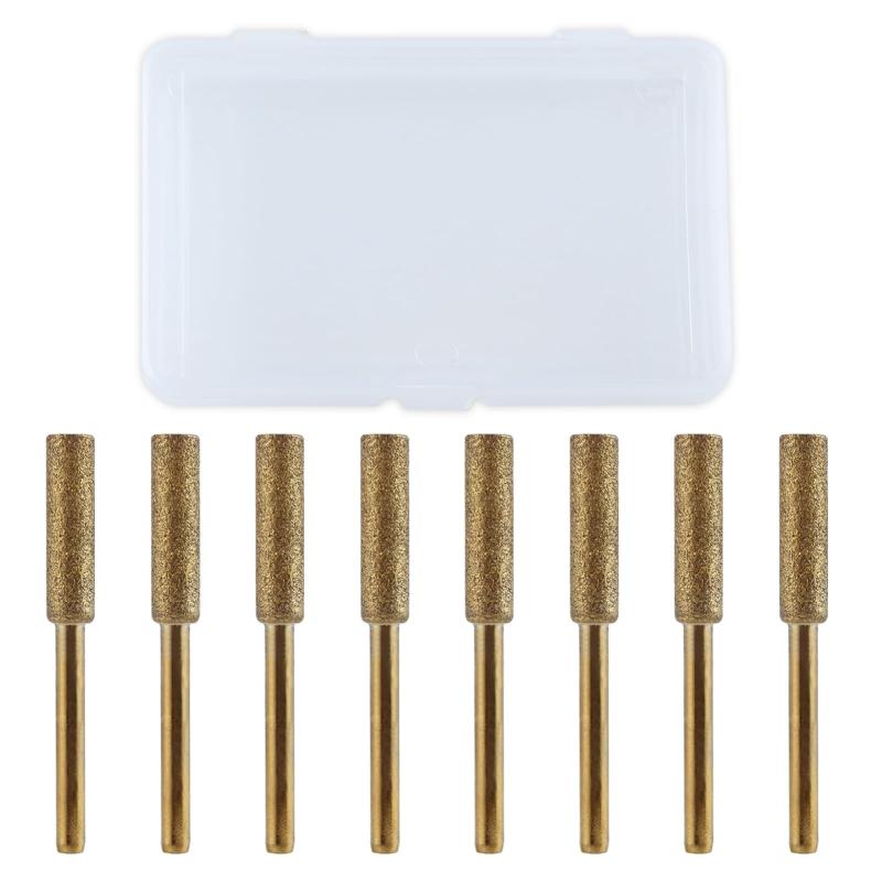 LEONTOOL チェーンソー ダイヤモンド ダイヤモンドチェーンソー研磨機 チェーンソー 目立機 チェーンソー研磨 研削 チタンメッキ 軸付ダイヤモンド砥石 チェーンソー刃研ぎヤスリ シャンク3m