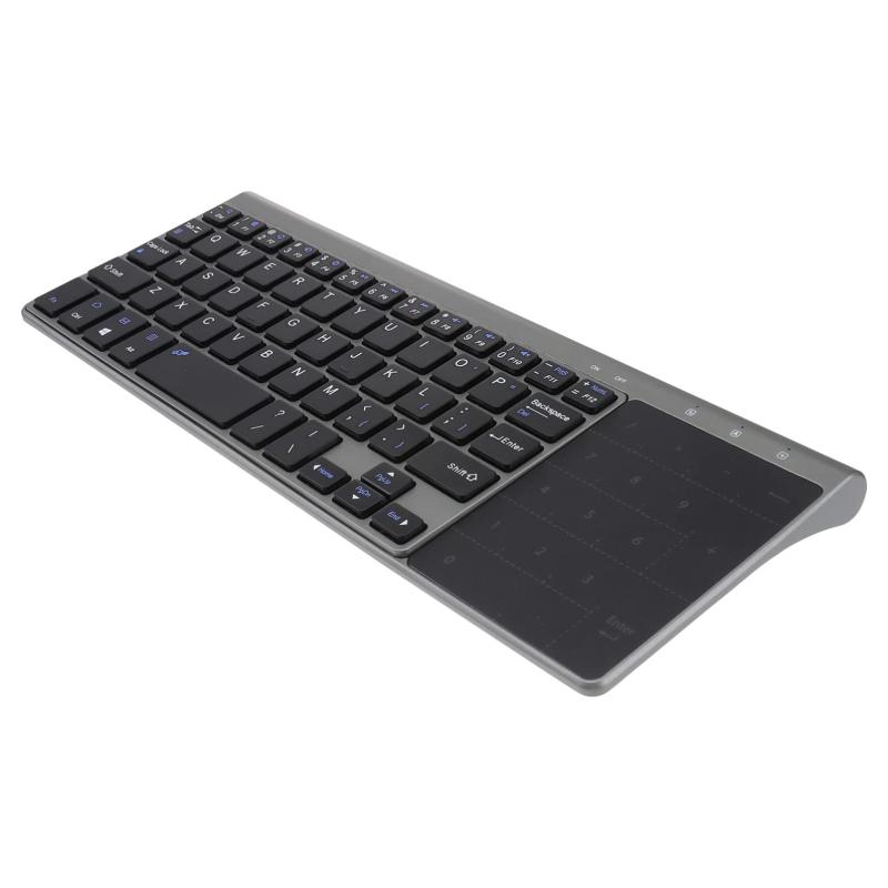 DECHOUS キーボード 無線キーボード 2.4G ワイヤレスキーボード タッチパッド構造 コンパクト スマート TV/コンピューター用 外付けキーボード 簡単接続 バッテリーなし( )