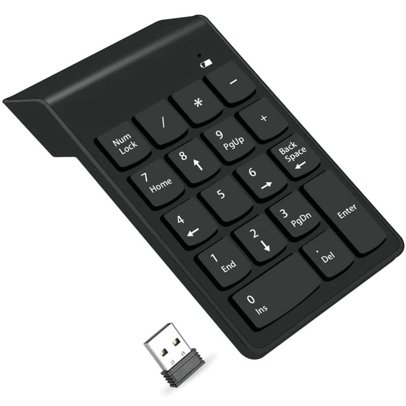 テンキー テンキー ワイヤレス Bluetoothではありません Tabキー付きワイヤレスレシーバー 18キー 超薄..