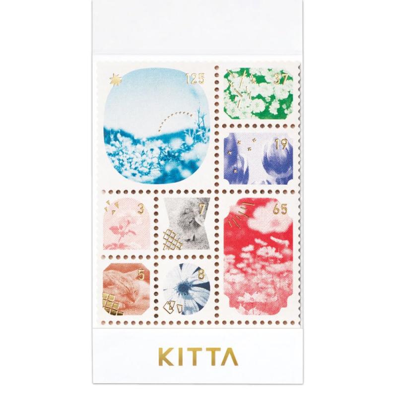 キングジム マスキングテープ ちいさく持てるマスキングテープ KITTA スペシャル 切手風シール フォト ..