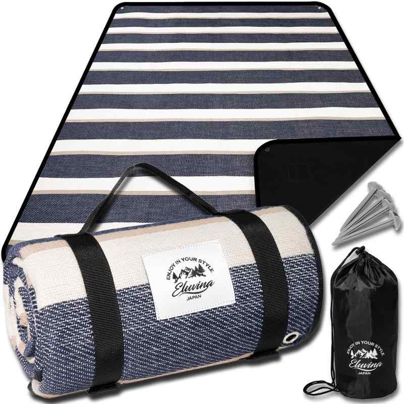 Eluvina（エルビナ）レジャーシート 厚手 1〜2人用 ピクニックシート 【100x150cm 軽量コンパクト 防水断熱素材】