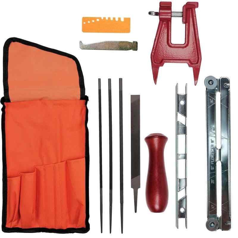 7Akiranoai チェーンソー目立てセット 目立て用クランプ 収納袋付き 削り器 木工用 丸ヤスリ3種 4.0mm/4.8mm/5.5mm 目立てホルダー 目立て 平やすり ヤスリホルダー やすりハンドル