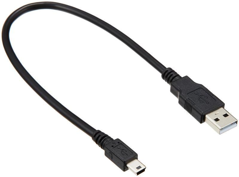 エレコム USBケーブル 【miniB】 USB2.0 (USB A オス to miniB オス) フェライト内蔵 0.3m USB-FSM503