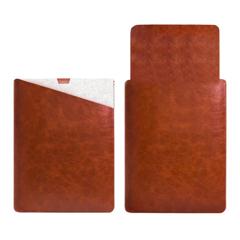 WALNEW MacBook 対応カバー 封筒型レザーケース USBケーブル・カード・スマホが収納可能な前面ポケット付き