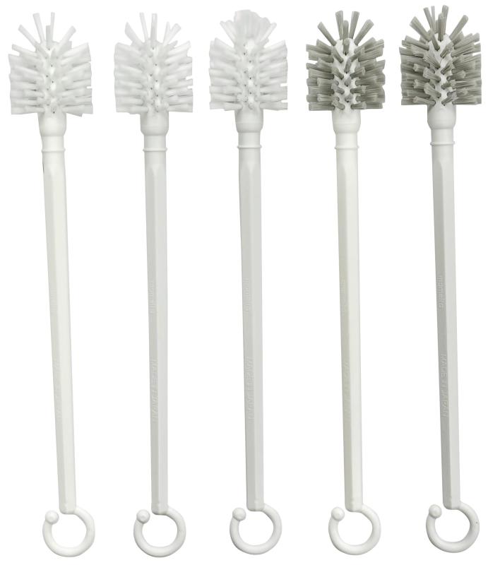 まめいた ブラシ 5本セット 洗面台洗い 360度植毛 排水口 蛇口周り 水垢 石けん汚れ 落とす ホワイト グレー 日本製