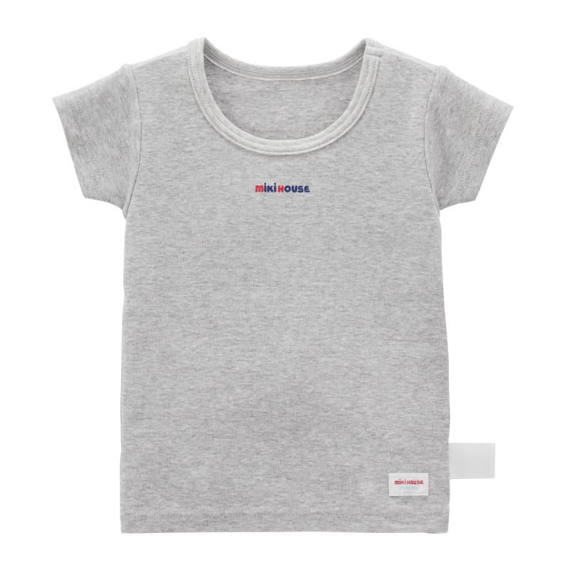 [ミキハウス] Tシャツ 肌着 半袖 ロゴ 無地 男の子 女の子 ベビー キッズ 子供服 抗菌 抗ウイルス 日本..