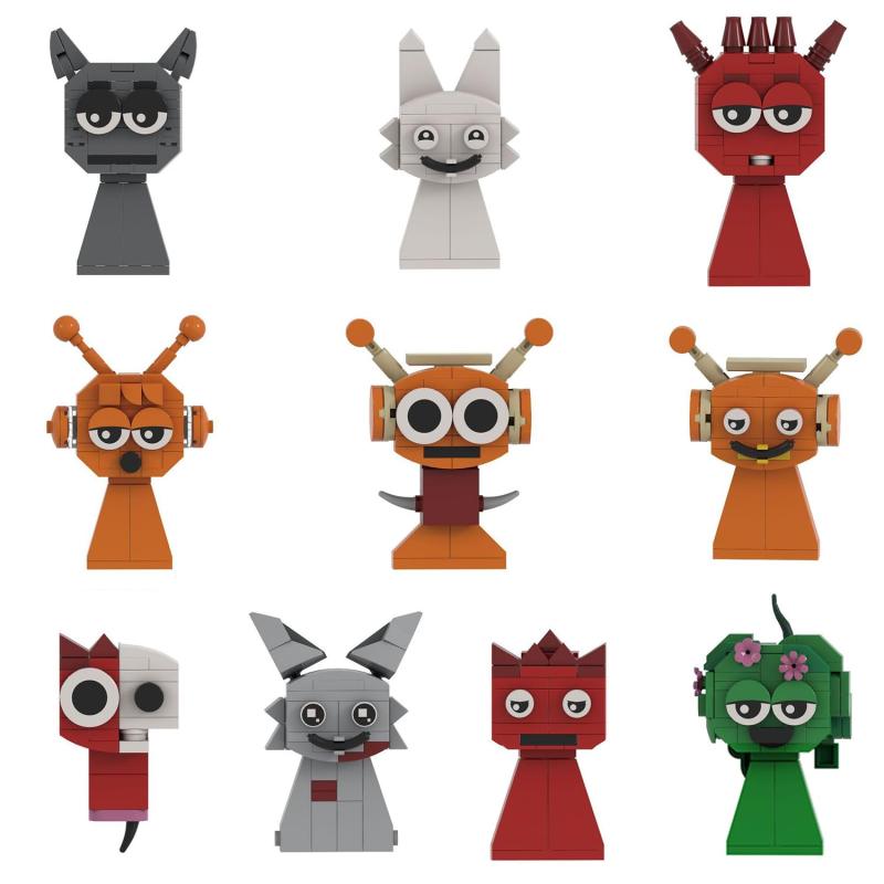 積み木のおもちゃ，スプランキー ，Sprunki 子供へのクリスマス 誕生日プレゼント,ブロック おもちゃ，ゲームモンスターです，音楽ゲームグッズ