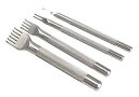本格派 レザークラフト 革細工 DIY 道具 菱目打ち 1 / 2 / 4 / 6本目 4本セット 4mm