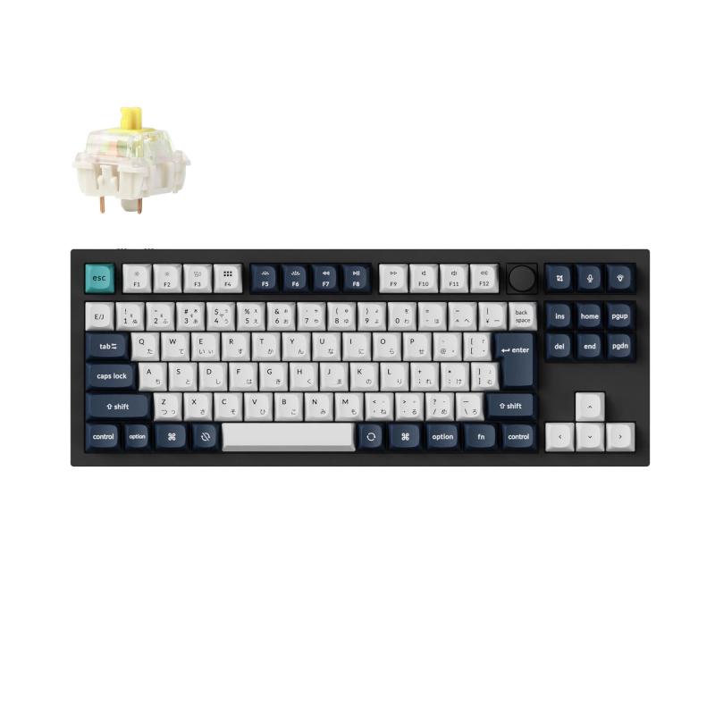 Keychron Q3 Max QMK/VIAワイヤレス・カスタムメカニカルキーボード、2.4 GHz/Bluetooth 5.1/有線接続、JISレイアウト、RGBライト、ホットスワップ対応Gateron Jupiterメカニカルスイッチ/フルア