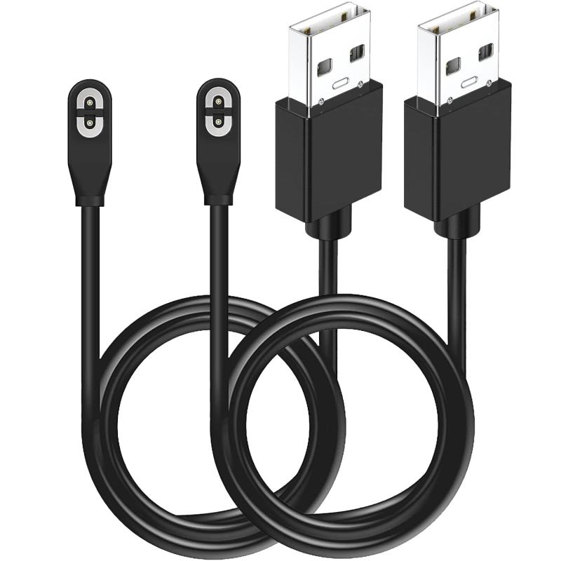 Shokz用の充電ケーブル 1M Aftershokz用の 磁気充電器 USB-C変換アダプター 2本 イヤホン用アクセサリー 急速充電 USB充電コード 磁気吸着 Shokz OpenRun (旧AfterShokz)、Aftershokz Aerop