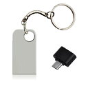 1TB USB 3.0 フラッシュドライブ 高速伝送USBメモリ (Type-Cアダプターが付属) 小型 軽量 高速データ転送, ボディ スマホ用android/PC/ラップトップ (Silver)(2)