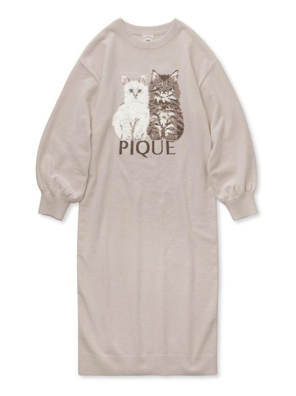 gelato pique(ジェラート ピケ) ツインズキャットJQDワンピースPWNO254121レディース