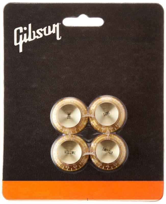 Gibson PRMK-030 Top Hat Style Knobs Gold W/ Gold Metal Insert ノブ