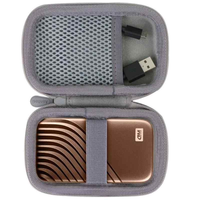 WD ポータブルSSD 1TB / 500GB My Passport 完全対応 専用保護収納ケース -Aenllosi