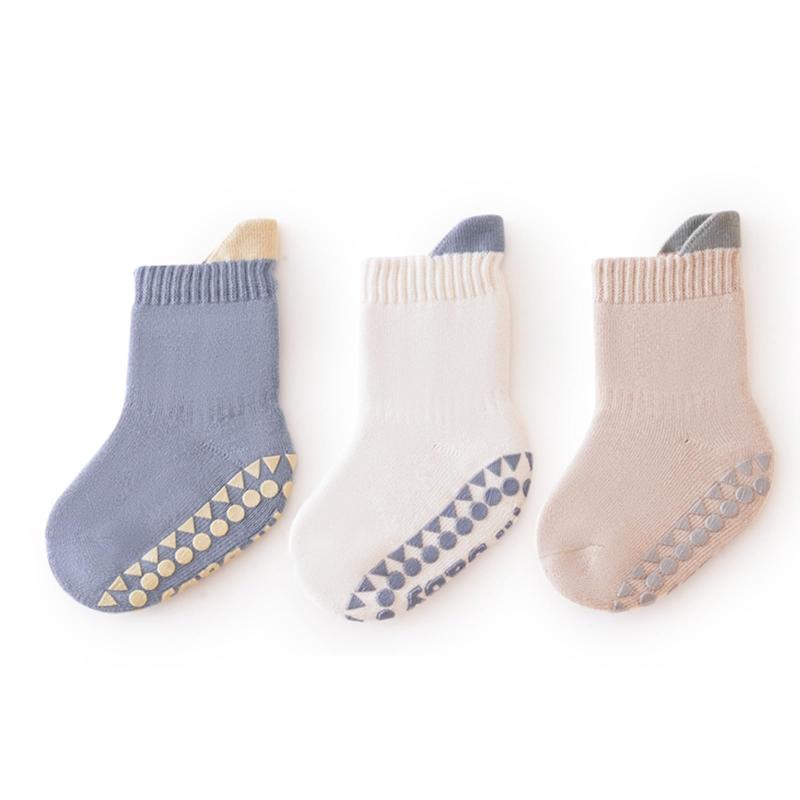 [HAYAHARU] ベビー ソックス 冬 暖かい 赤ちゃん 靴下 ルーム靴下 防寒 滑り止め 厚手 綿 柔らかく履き心地 可愛い 出産祝い 3足セット 0~5歳