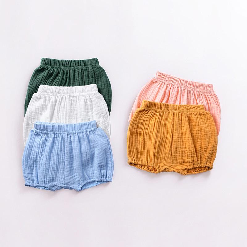 Long-Trousers, Trousers - 子供 短パン 男女兼用 綿 素材 95% 糖果色 かわいい 夏 春夏 3〜8歳 中小童 サイズ 100〜140cm 短丈 ミドルウエスト ゴム腰 快適 通気性 軽量 ユニセックス ベビー 幼児 パンツ トップス ボトムス 普段使い 遊び着