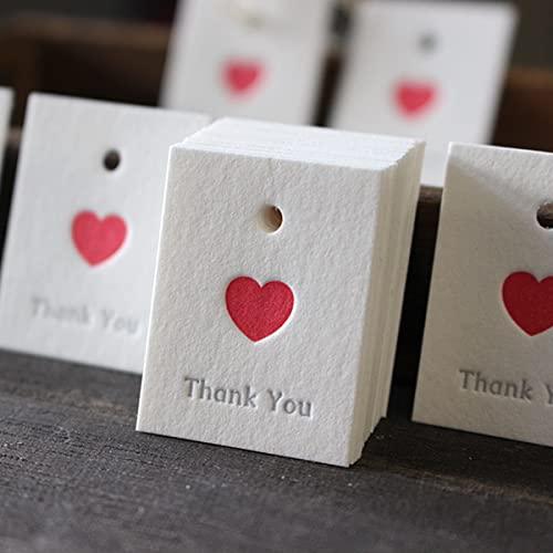 BAY LETTERPRESS サンキュータグ ハート 活版印刷 ラッピング 結婚式 プチギフト 25×32mm