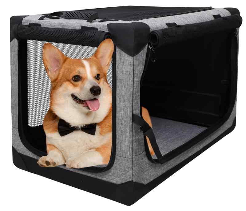 Totoro ball 折りたたみペットケージ 犬ケージ 犬用クレート 猫用キャリー・カート 持ち手付き 犬猫兼用 折りたたみ簡単『室内休憩、急な来客時、アウトドア、病院、キャンプに大活躍 』