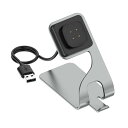 Fitbit用 versa4 / sense2 / versa3 / sense用充電スタンド 充電ドック チャージングケーブル 充電ケーブル 低発熱 軽量 小型 持ち運び便利 USB充電 アルミ合金 高耐久 360°調整可能 長さ:1.5m(2)