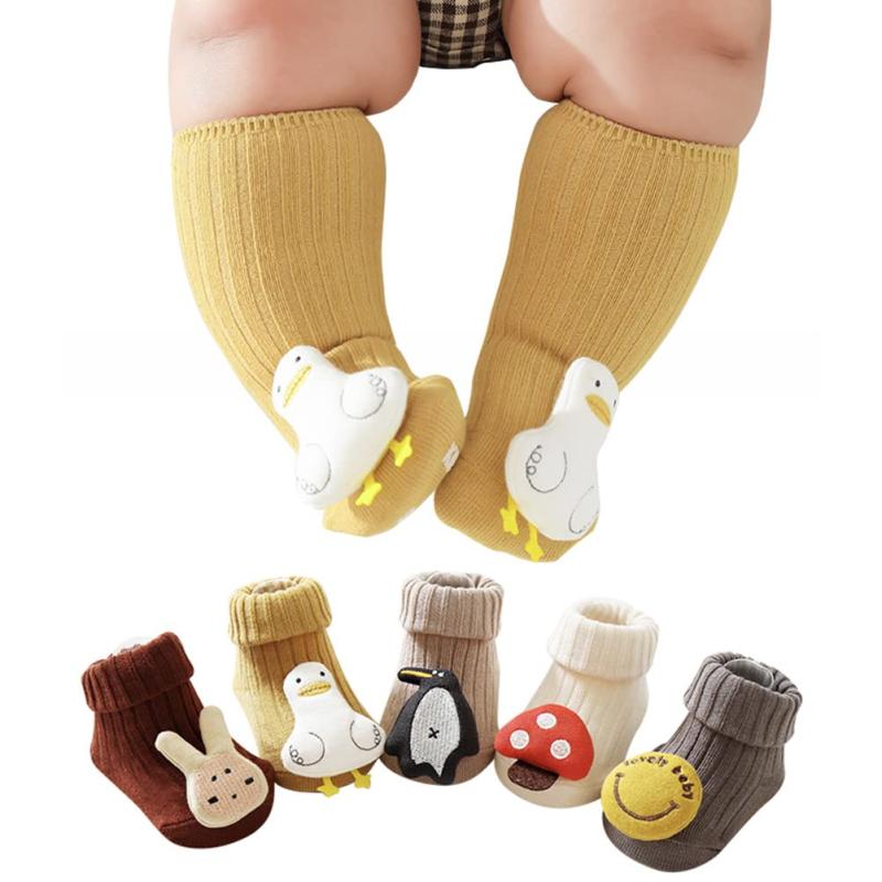 [HAYAHARU] 赤ちゃん靴下 ベビーソックス 子供靴下 0-3歳 滑り止め ソックス キッズ ベビー 子供 綿 通気性 柔らかい 男の子 女の子 5足セット 通園 通学 抗菌☀【Size】XS：0-6ヶ月/7-9cm　S：6ヶ月-1歳...