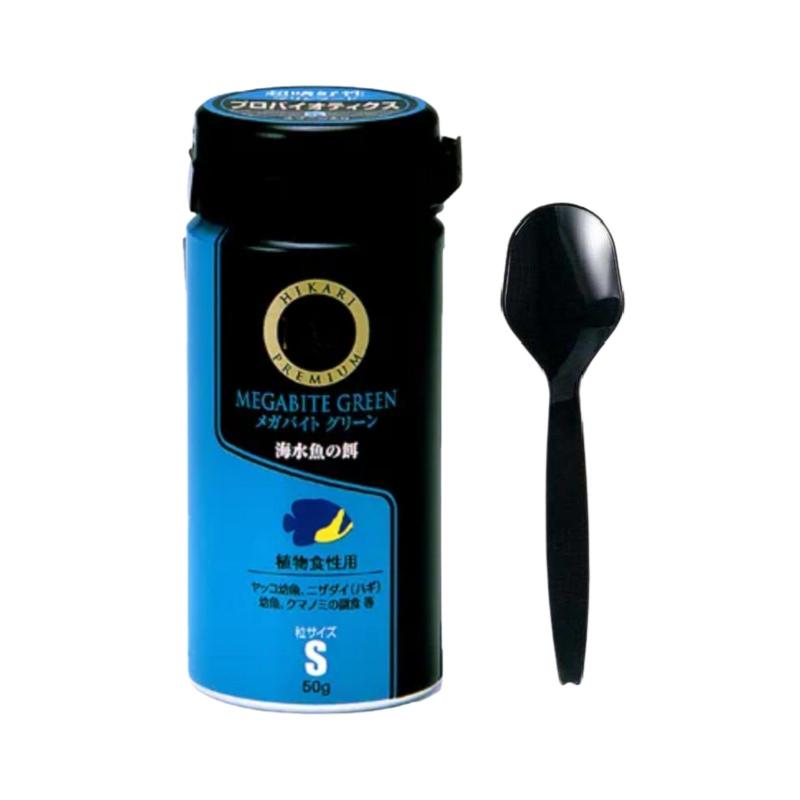 「セット」 キョーリン プレミアム メガバイト グリーン S 海水魚 餌 50g と 餌やりスプーン