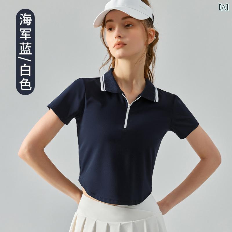 レディース ヨガトップス 短袖 切り替え 伸縮性 通気性 軽量 ゆったり 修身 フィットネスウェア 女性用 運動着 春夏 ニット ナイロン スパンデックス ネイビー ホワイト ライトブルー 及腰 セットインスリーブ プルオーバー スポーツウェア