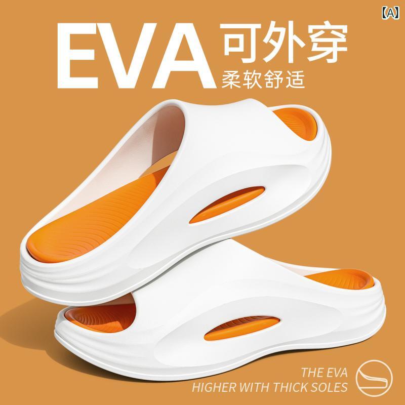 メンズ ビーチサンダル 大きいサイズ スポーツサンダル 夏用 防水 防滑 EVA素材 透気性 丸頭 平底 厚底 純色 室内外 ユニセックス カップル用 ラウンドトゥ 注塑加工 外出用 居家用 白 橙 黒 白 ミントグリーン カーキ 黒 紫 36-45cm
