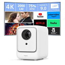 Heyup Boxe Liteプロジェクター 小型 2000LM ホームプロジェクター Android TV 9.0 台形補正 家庭用/天井投影 4K対応 5GWiFi&Bluetooth5.1 iOS/Android/Windows/TVSti(2)