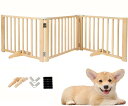 木製 ペットゲート パーテーション 置くだけ ペットフェンス 犬 柵 安全柵 小型犬 中型犬 脱走防止 ガード 飛び出し防止 多頭飼い ペットガード(3)