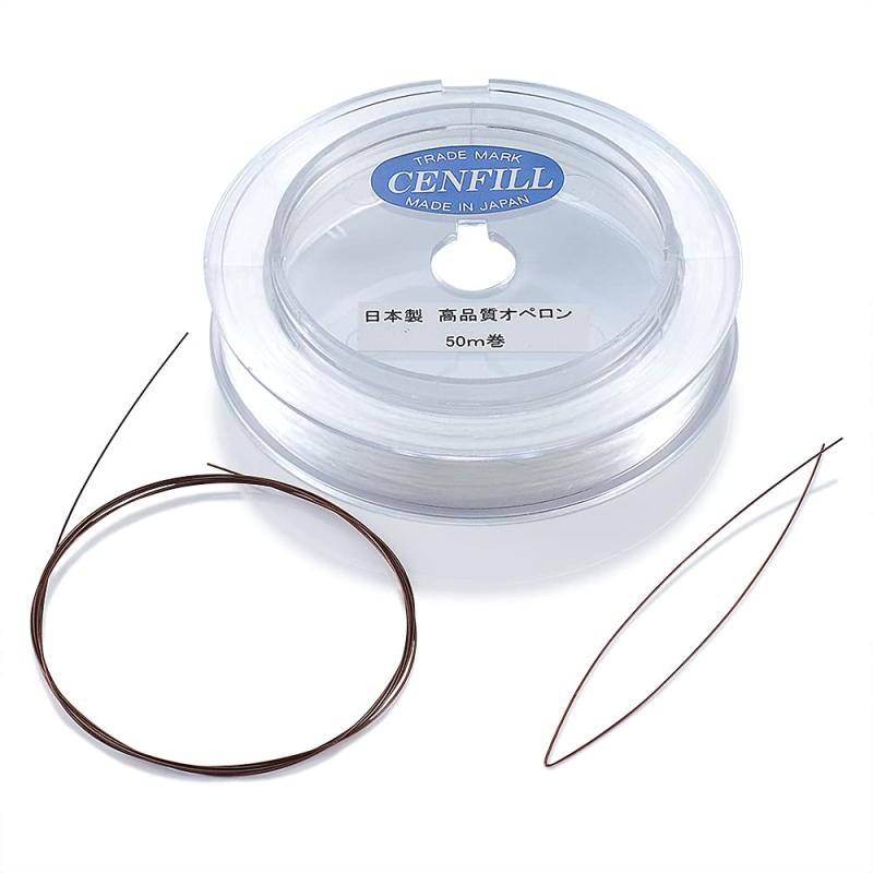 日本製 オペロンゴム 約0.8mm 50m巻 パワーストーン ブレスレット用 オペロンゴム 天然石 ビーズ オペロン ポリウレタンゴム(3)