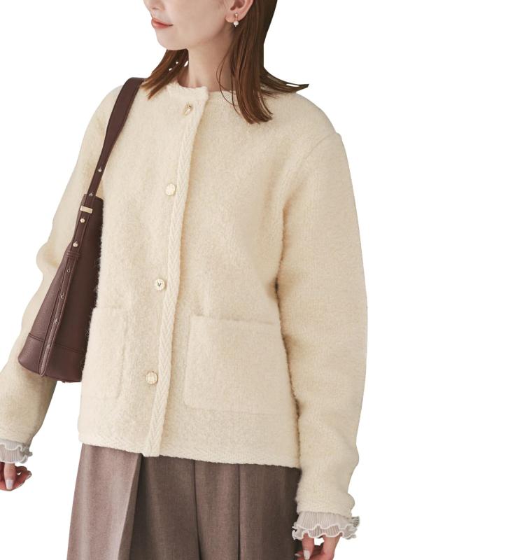 [ロペピクニック] ジャケット ループ編みニットジャケット レディース GDL55070