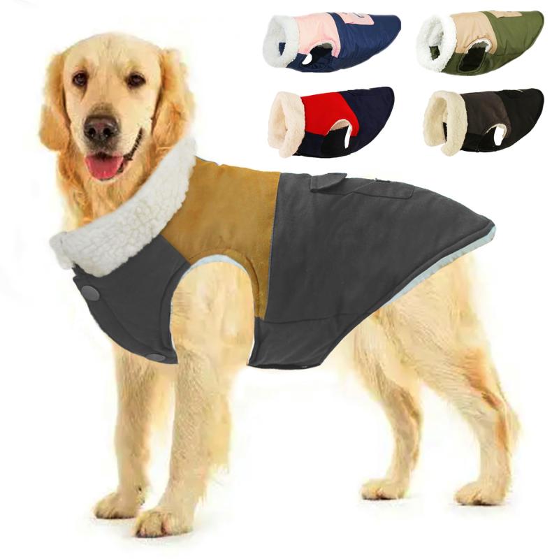 MAMORE 犬服 犬綿服コート かわいいジャケット 犬用裏起毛 防寒 寒さ対策 犬の秋冬服 小型犬 中型犬 大型犬 向け 暖かい ふわふわ 洋服 人気 着脱簡単 お出かけ お散歩