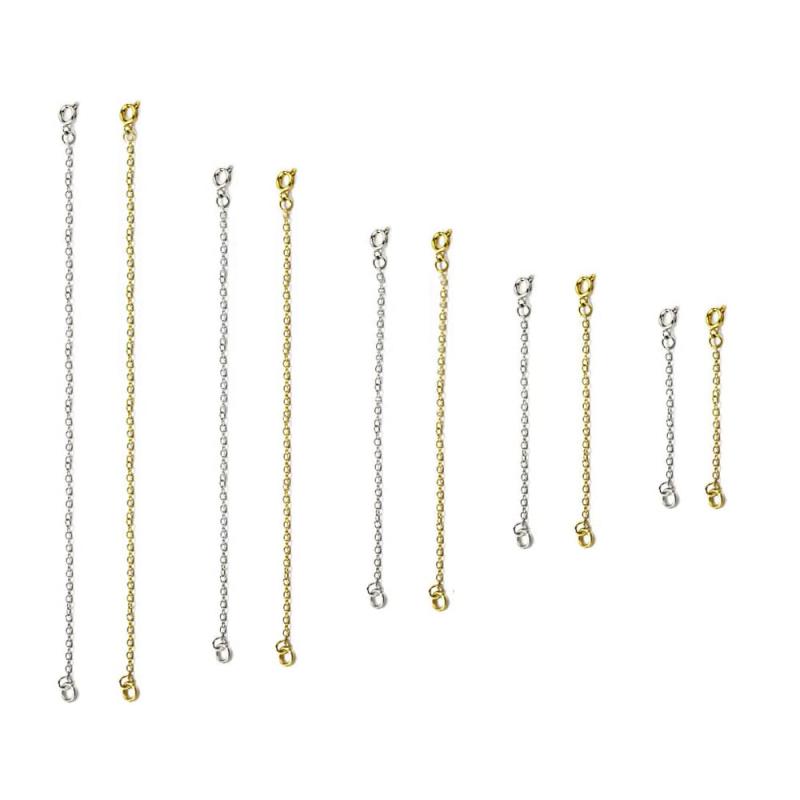 [NOMEY] 延長 アジャスターチェーン ネックレス長さ調節(5本シルバー+5本ゴールド,5cm 7.6cm 10cm 12.7..