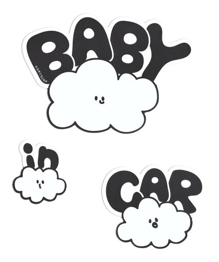 No BoRDER(ノーボーダー) BABY IN CAR ステッカー オリジナルドライブサイン CLOUD FAMILY 【シールタイプ】 STC-002AG/S No BoRDER(ノーボーダー) BABY IN CAR ステッカー オリジナルドライブサイン CLOUD FAMILY 【シールタイプ】 STC-002AG/S