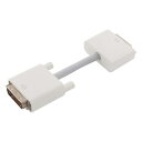オーディオファン DVI延長ケーブル DVI-D オス - DVI-D メス 全長約12cm (端子含む) ホワイト