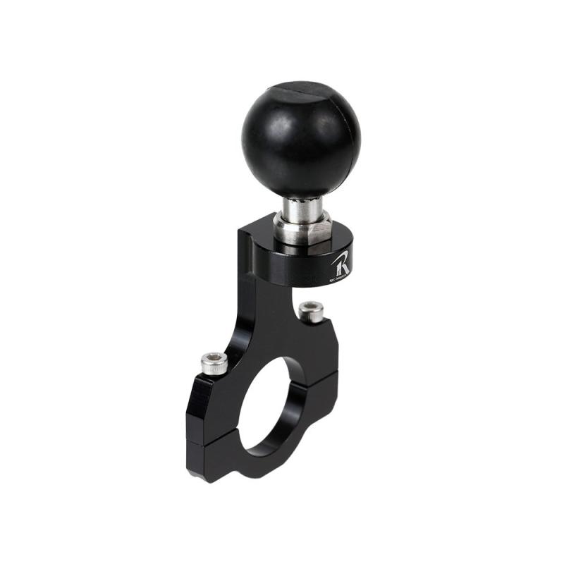 [REC-MOUNT23] ベース マウント部 (Cパーツ) C5 ナローパイプ クランプ ベース 22.2mm ブラック 【SH23-C5】ボールサイズ23mm