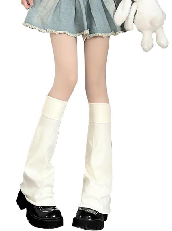 [Ekieta] レッグウォーマー 足首ウォーマー レッグウォーマー レディース 暖かい 防寒 靴下 修正された脚の形状 カフスカバー 女性 レッグカバー 制服 ソックス ルーズソックス 冷え対策 厚手